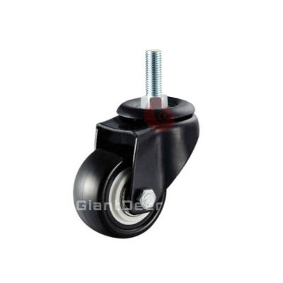 40mm 50mm 63mm Light Duty Swivel Screw Stem PVC Caster Wheel