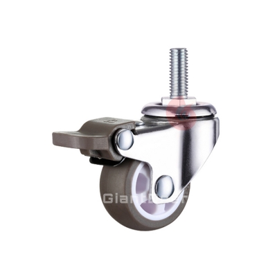 1 Inch 1.25 Inch 1.5 Inch 2 Inch Light Duty Swivel TPE Caster Wheel with Brake