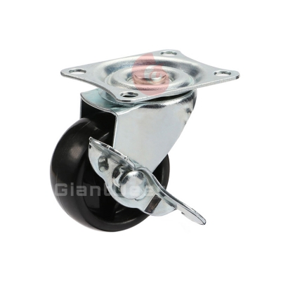 Light Duty PP Caster Wheel 1.5 Inch 2 Inch 2.5 Inch 3 Inch Screw Stem Swivel Caster with Brake