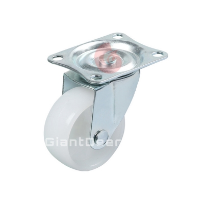 1.5 Inch 2 Inch 2.5 Inch 3 Inch Light Duty Screw Stem Swivel White PP Caster Wheel with Brake