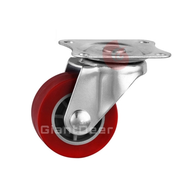 Light Duty 1Inch 1.25Inch 1.5Inch 2Inch 2.5Inch 3Inch Swivel PU Caster Wheel with Brake