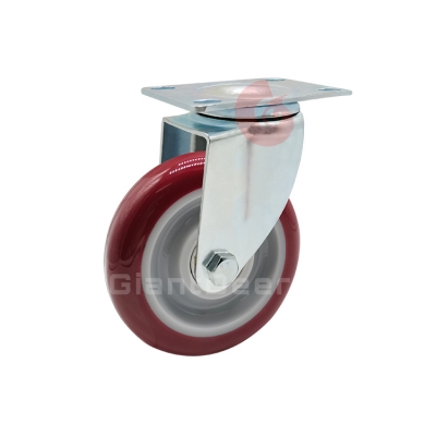 Medium Duty PU Caster 3 Inch 4 Inch 5 Inch Fixed Caster Wheel