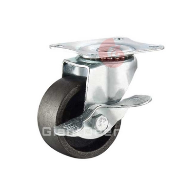 1.5 Inch 2 Inch 2.5 Inch 3 Inch Light Duty Swivel Screw Stem Cast Iron Caster Wheel with Brake