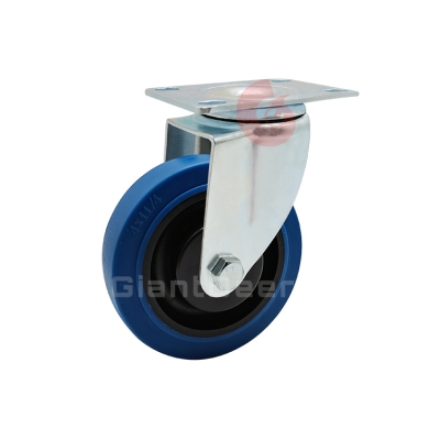 Medium Duty TPR Caster 3 Inch 4 Inch 5 Inch Fixed Blue TPR Caster Wheel