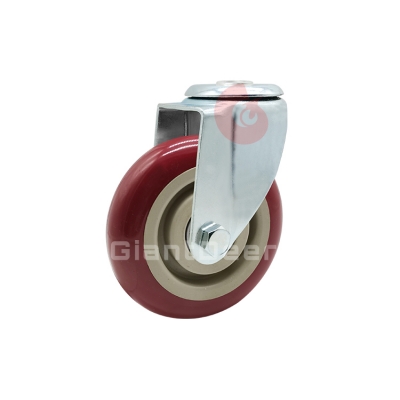 Medium Duty PVC Caster 3 Inch 4 Inch 5 Inch Swivel PVC Bolt Hole Caster Wheel with Brake