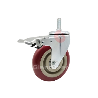 Medium Duty PVC Caster 3 Inch 4 Inch 5 Inch Swivel Bolt Hole Caster Wheel