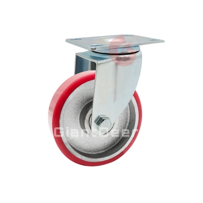 Medium Duty PU Caster 3 Inch 4 Inch 5 Inch Swivel Iron Core PU Caster Wheel