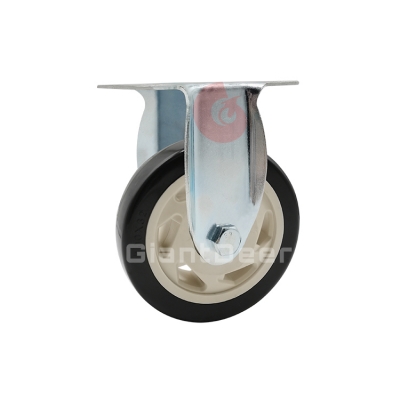 Medium Duty PVC Caster 3 Inch 4 Inch 5 Inch Swivel Black Flower PVC Castor Wheel with Side Brake