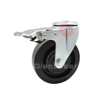 Medium Duty Nylon Caster 3 Inch 4 Inch 5 Inch Swivel Screw Stem High-Temperature Nylon Caster Wheel