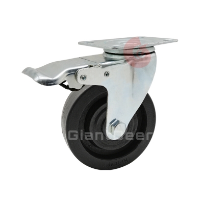 Medium Duty Nylon Caster 3 Inch 4 Inch 5 Inch Swivel High-Temperature Nylon Caster Wheel with Brake