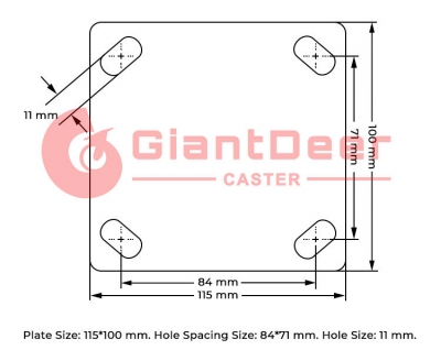 Heavy Duty Rubber Caster 4 Inch 5 Inch 6 Inch 8 Inch Fixed Foaming Rubber Caster Wheel