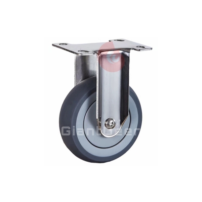 Medium Duty TPR Caster 3 Inch 4 Inch 5 Inch Swivel Bolt Hole Stainless Steel TPR Caster Wheel