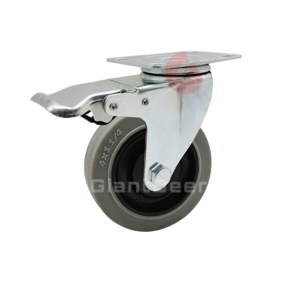 Medium Duty TPR Caster 3 Inch 4 Inch 5 Inch Swivel Anti-static TPR Caster Wheel with Side Brake