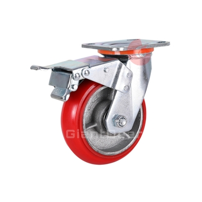 Heavy Duty Caster 4 Inch 5 Inch 6 Inch 8 Inch Swivel Korean Iron Core PU Caster Wheel