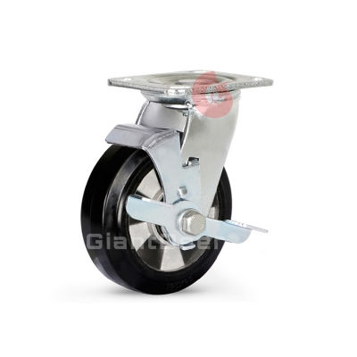 Heavy Duty Caster 4 Inch 5 Inch 6 Inch 8 Inch Swivel Aluminum Core Rubber Caster Wheel