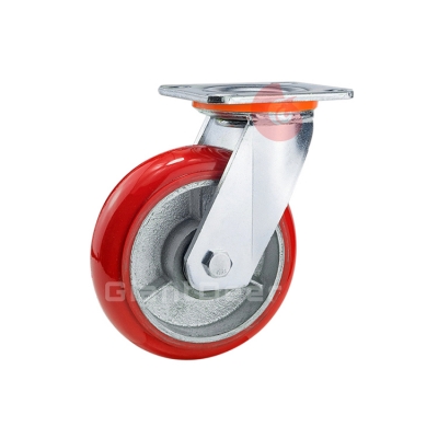 Heavy Duty Caster 4 Inch 5 Inch 6 Inch 8 Inch Swivel Korean Iron Core PU Caster Wheel with Brake