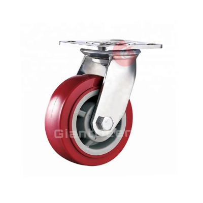 Heavy Duty PVC Castor 4 Inch 5 Inch 6 Inch 8 Inch Swivel PVC Castor Wheel with Side Brake