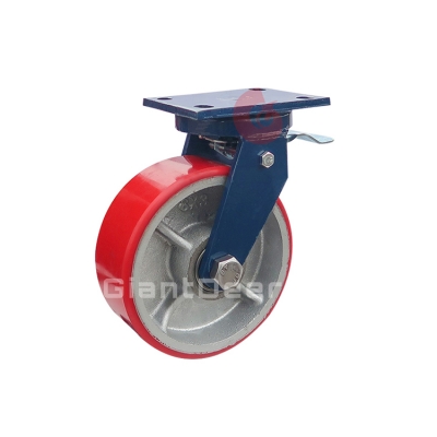 Super Heavy Duty Caster 4 Inch 5 Inch 6 Inch 8 Inch 10 Inch 12 Inch Swivel Iron Core PU Caster Wheel