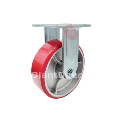 Heavy Duty PU Caster 4 Inch 5 Inch 6 Inch 8 Inch Swivel Iron Core PU Caster Wheel with Side Brake