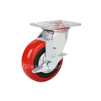 Heavy Duty Castor 4 Inch 5 Inch 6 Inch 8 Inch Swivel Korean PU Castor Wheel with Side Brake