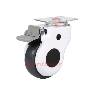 Medical Caster 3 Inch 4 Inch 5 Inch Swivel Hospital Medical Grip Ring Stem TPR Castor Wheel with Brake