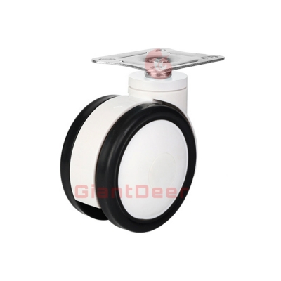 Hospital Caster 3 Inch 4 Inch 5 Inch Silent Swivel Grip Ring Stem PU TPR Medical Caster Wheel with Brake